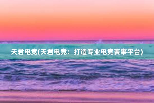 天君电竞(天君电竞：打造专业电竞赛事平台)