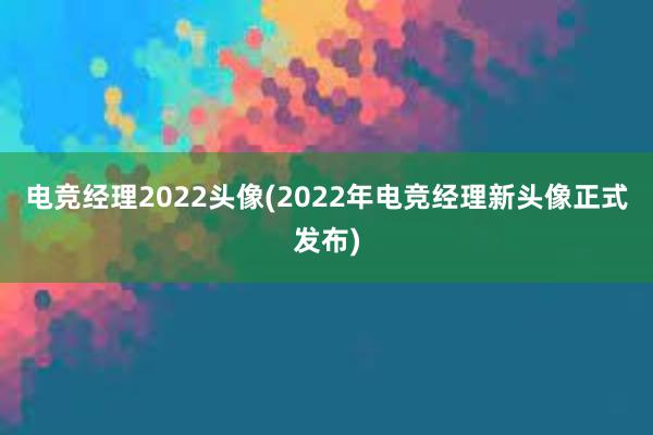 电竞经理2022头像(2022年电竞经理新头像正式发布)