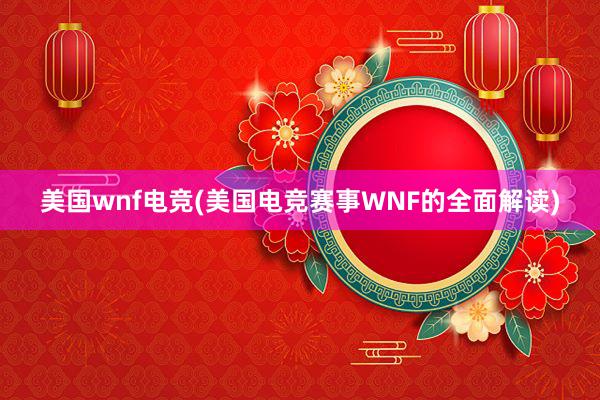 美国wnf电竞(美国电竞赛事WNF的全面解读)