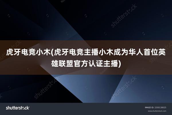 虎牙电竞小木(虎牙电竞主播小木成为华人首位英雄联盟官方认证主播)