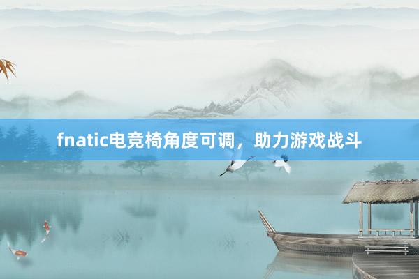 fnatic电竞椅角度可调，助力游戏战斗