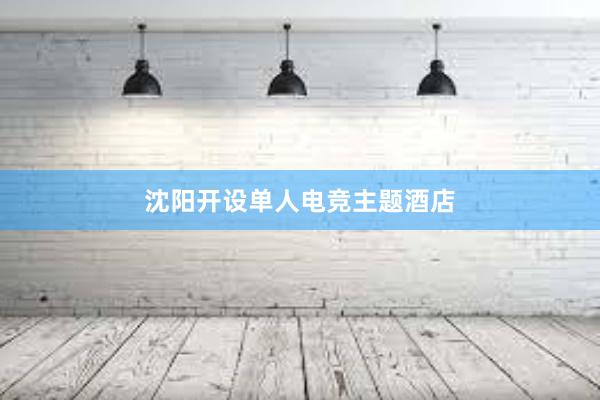 沈阳开设单人电竞主题酒店