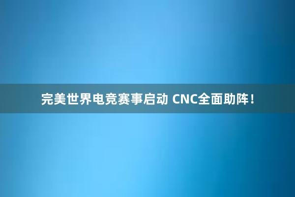 完美世界电竞赛事启动 CNC全面助阵！