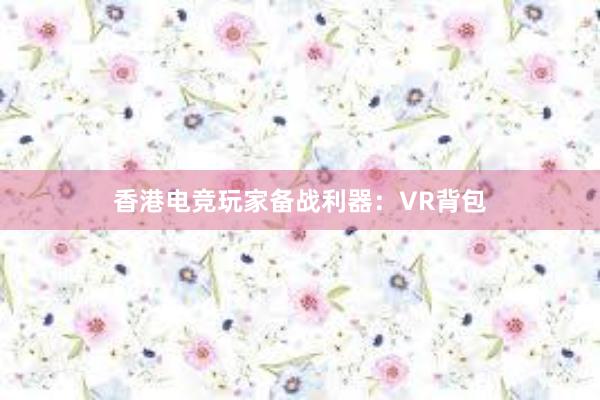 香港电竞玩家备战利器：VR背包